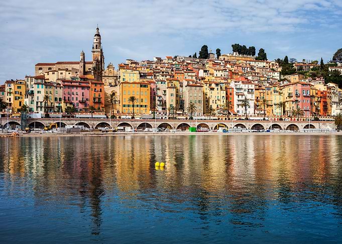 Menton Sea Town In France
