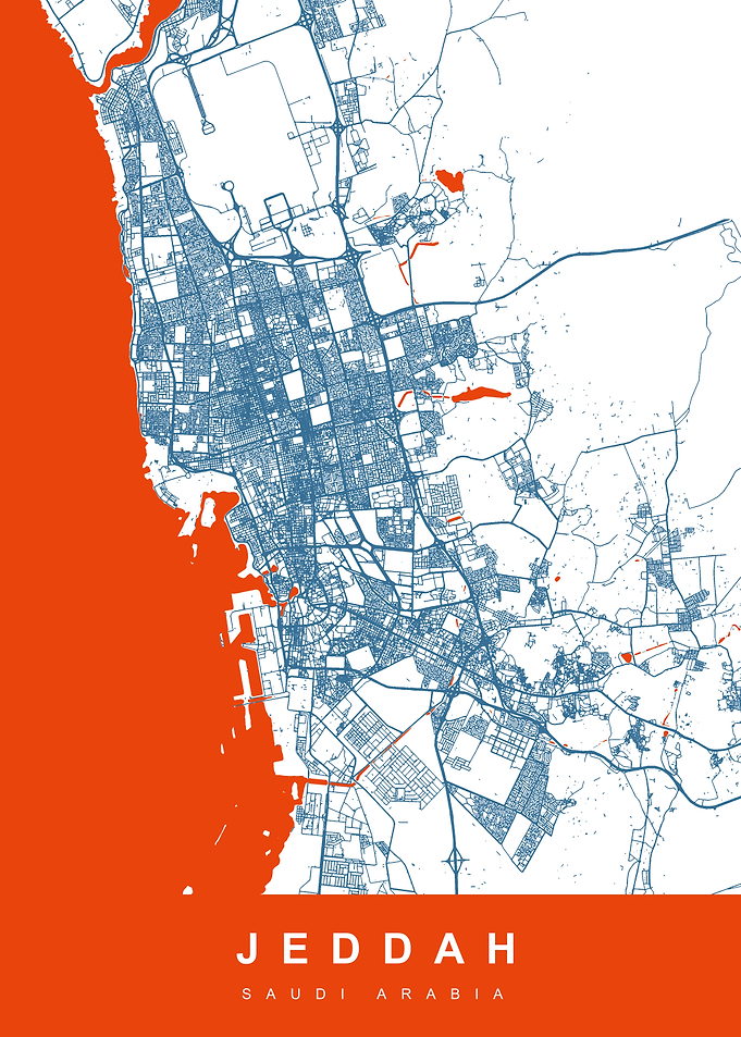 JEDDAH Map SAUDI ARABIA