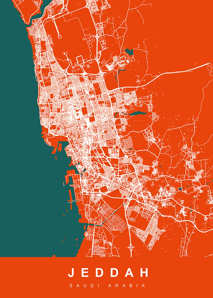 JEDDAH Map SAUDI ARABIA