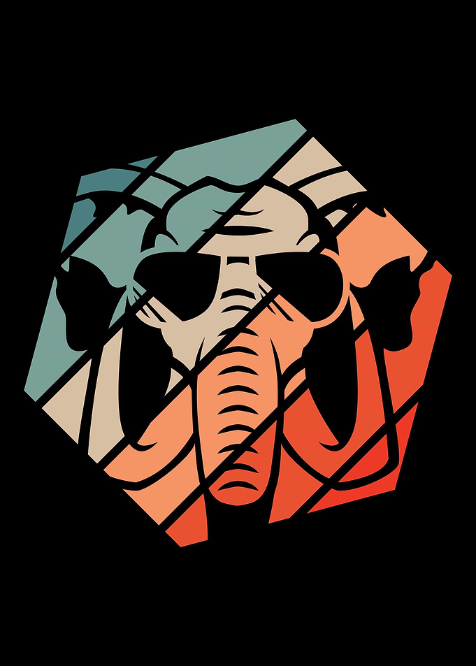 Elephant Retro Vintage