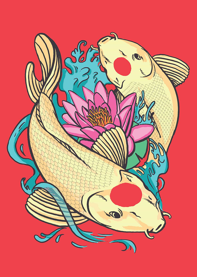 Koi Tancho japanese art