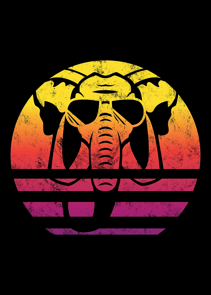 Elephant Retro Vintage