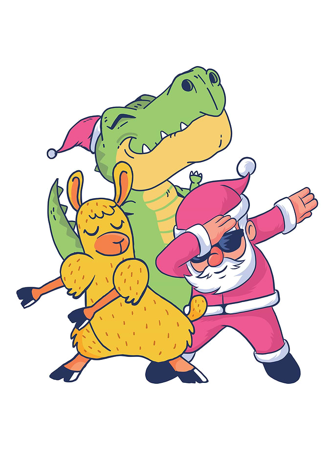 Christmas team dabbing