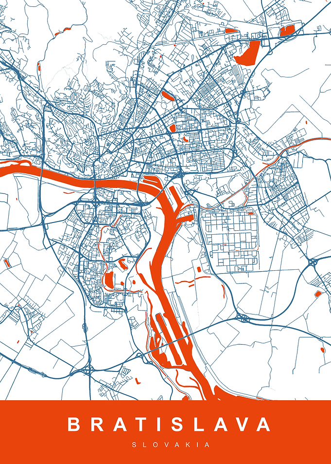BRATISLAVA Map SLOVAKIA