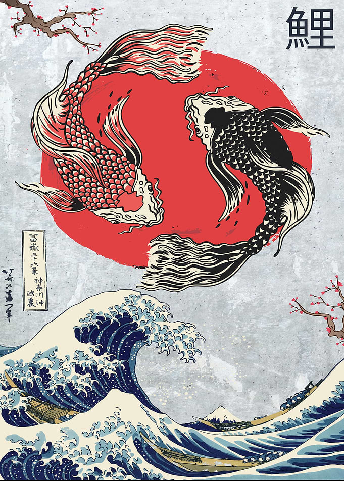 Koi fish ying yang