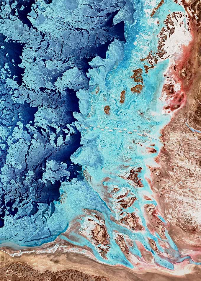 Sea ice in the Caspian Sea