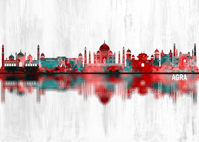 Agra India Skyline