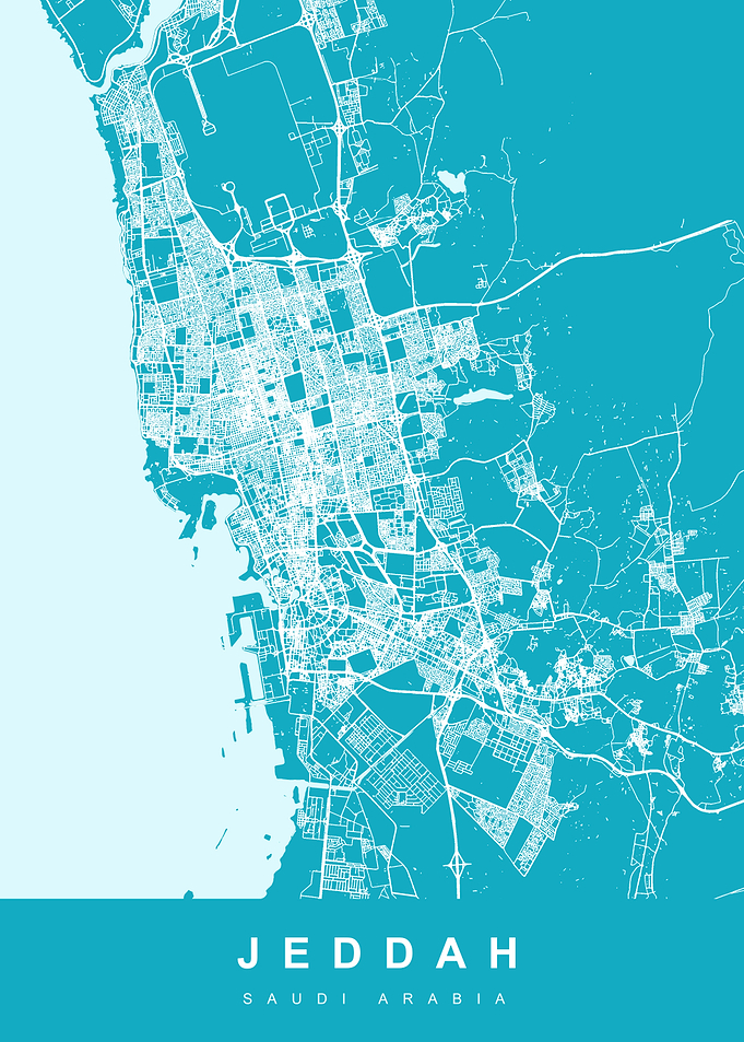 JEDDAH Map Saudi Arabia