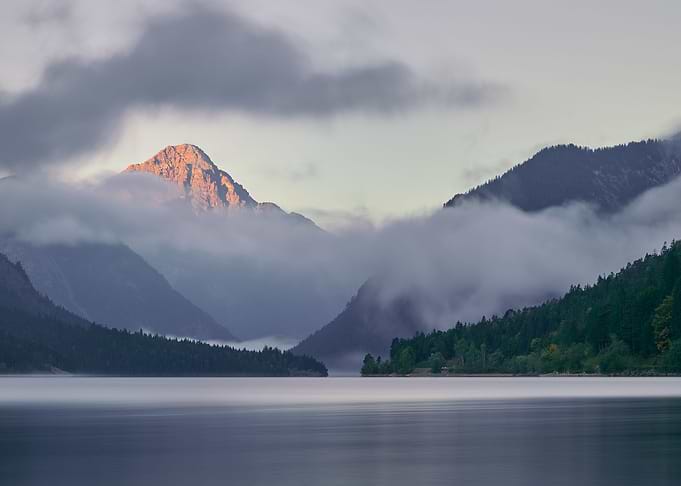 Glowing Mountain Peak