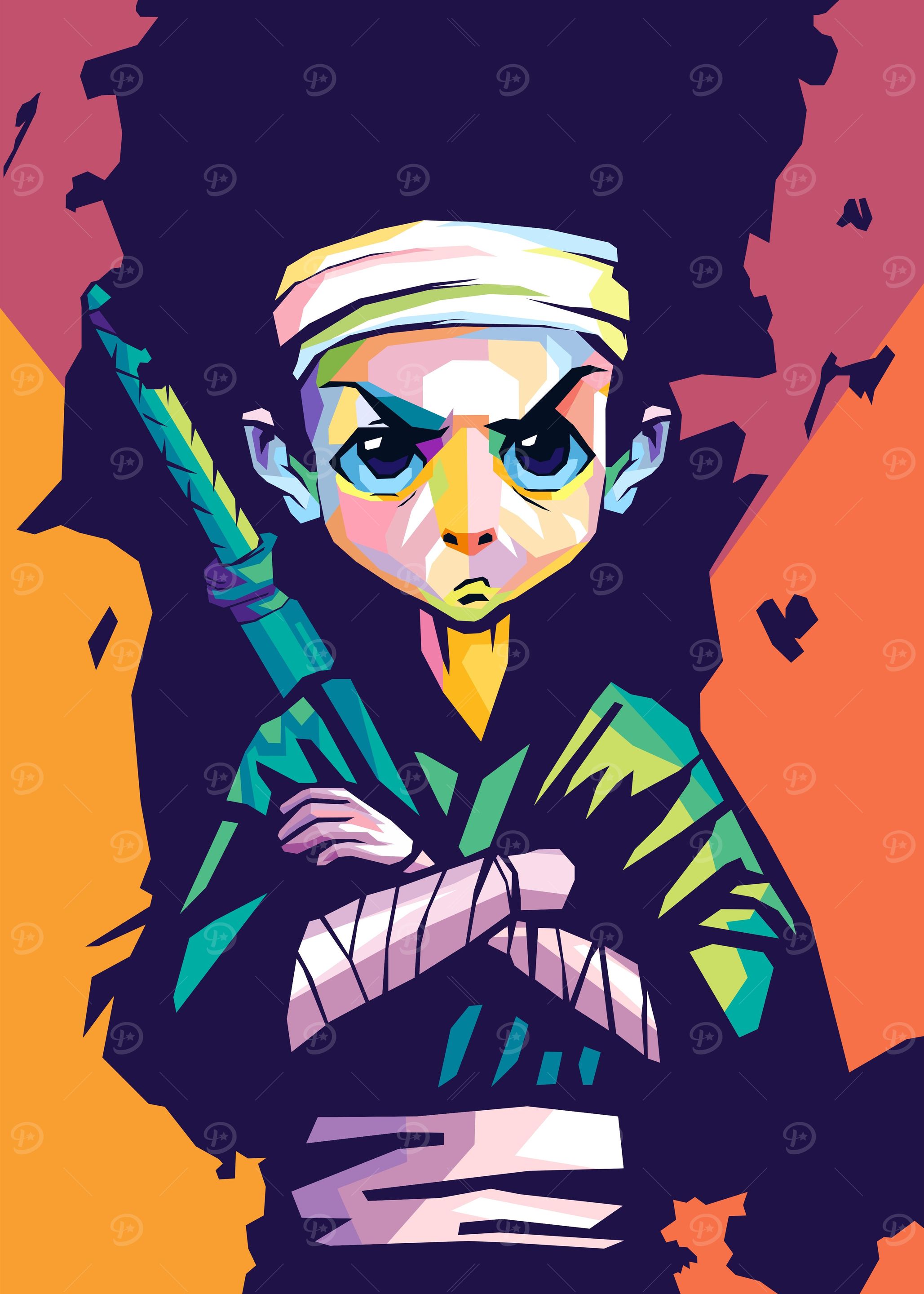 Samurai Boondocks pop art