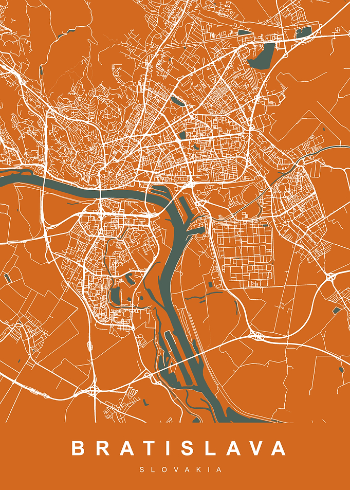 BRATISLAVA Map Slovakia