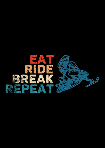 Snowmobile Eat Ride Break