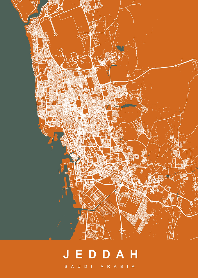 JEDDAH Map Saudi Arabia