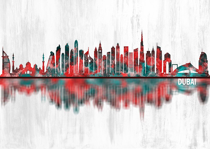 Dubai UAE Skyline