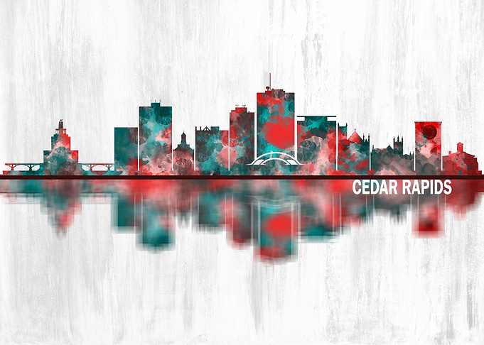 Cedar Rapids Iowa Skyline