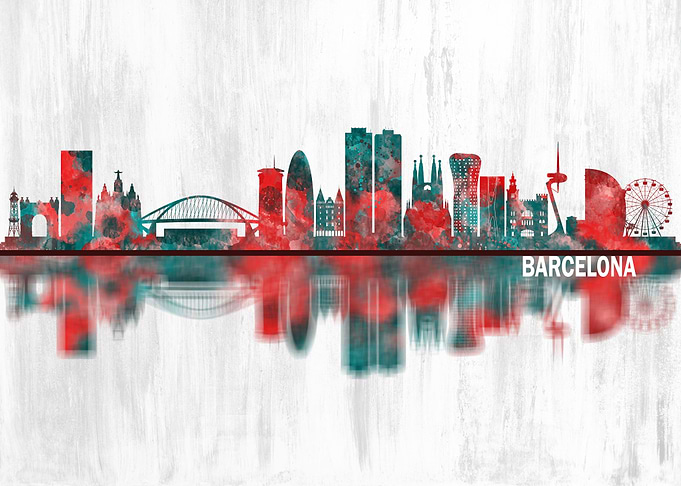 Barcelona Spain Skyline
