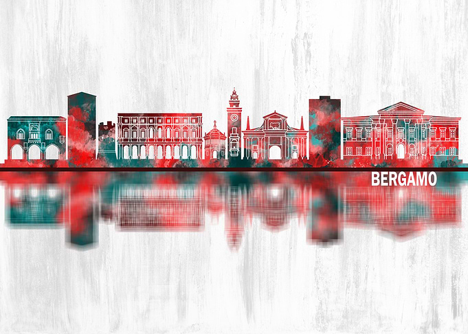 Bergamo Italy Skyline