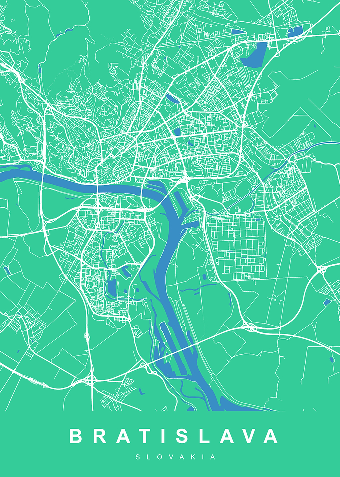 BRATISLAVA Map Slovakia