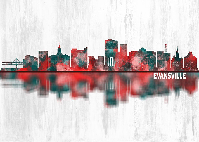 Evansville Indiana Skyline