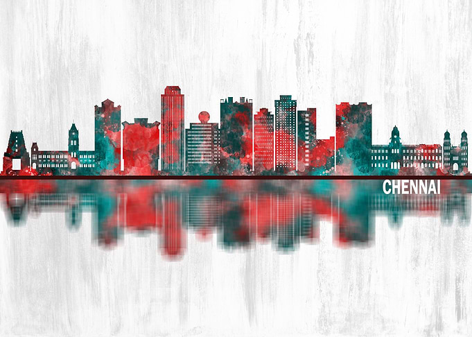 Chennai India Skyline