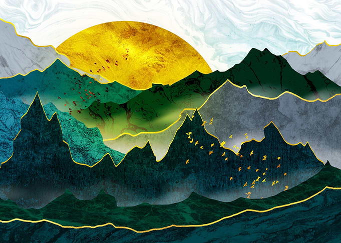 The gold of the emerald mo