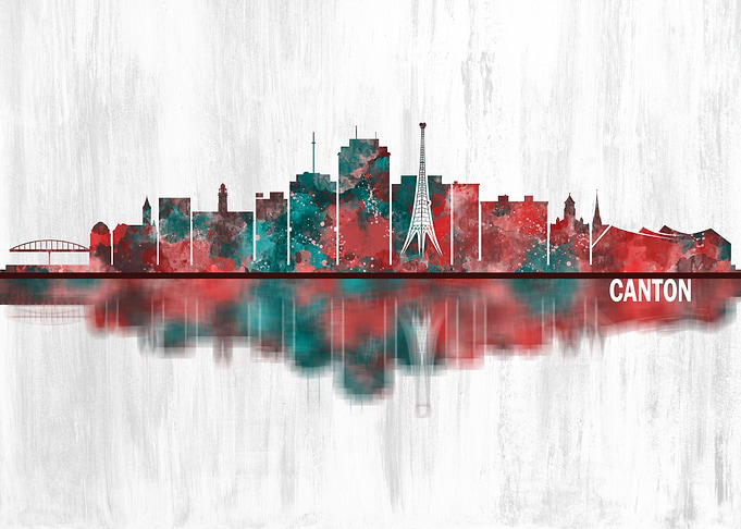 Canton Ohio Skyline