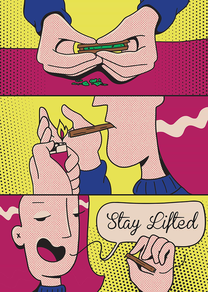Stay lifted girl smoking
