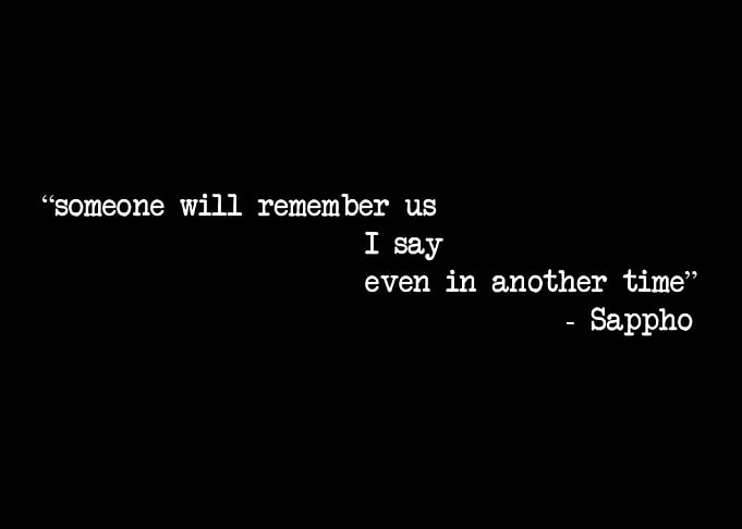 Dark Academia Sappho Poet