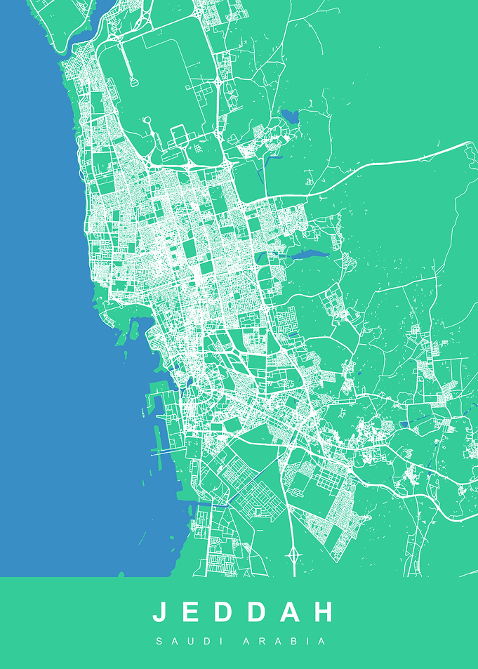 JEDDAH Map Saudi Arabia