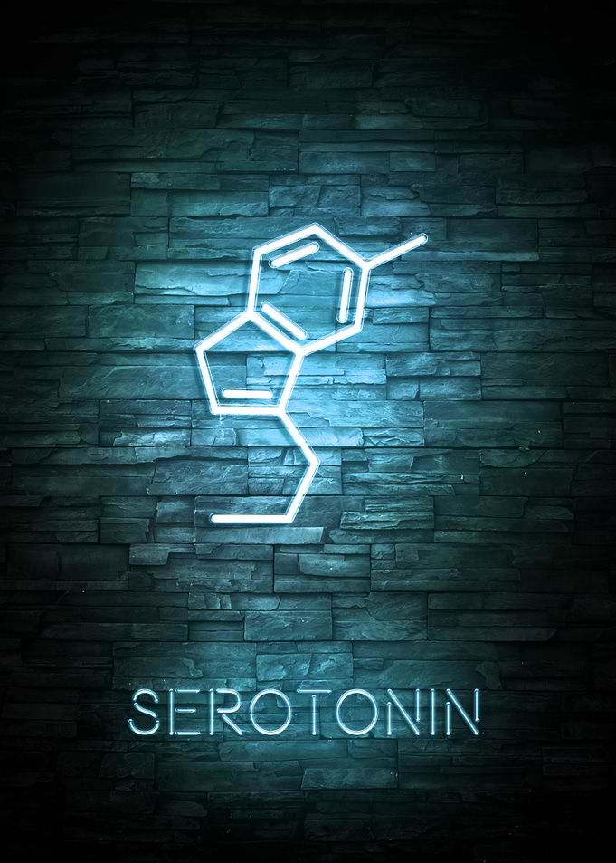 SEROTONIN NEON MOLECULE