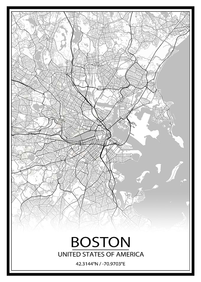 Boston White Map