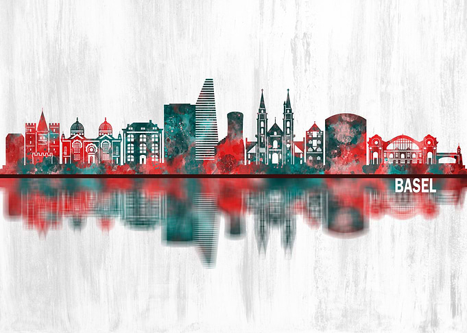 Basel Switzerland Skyline