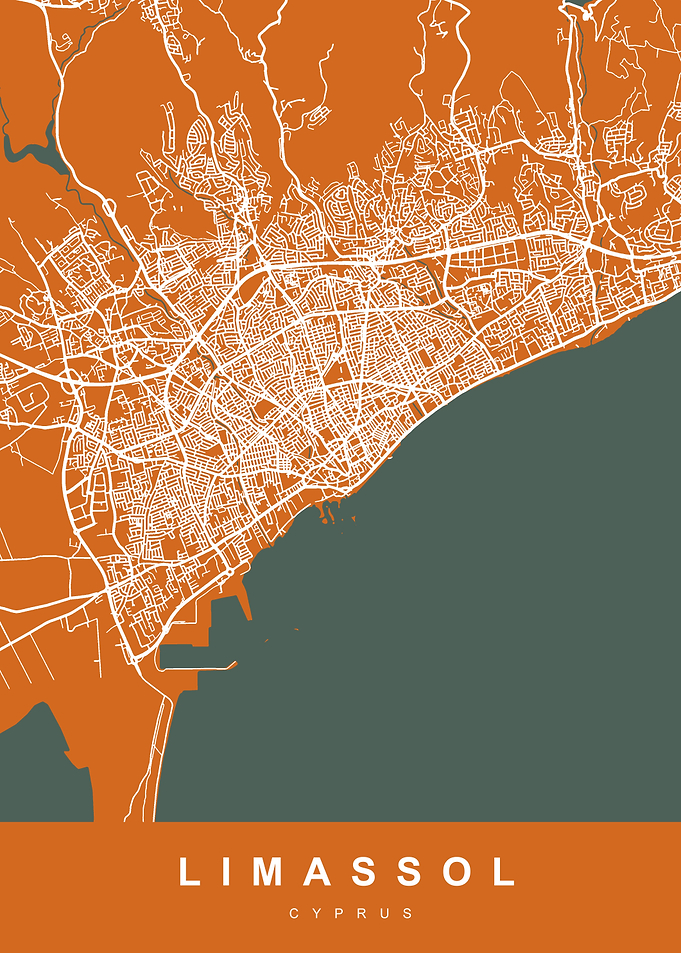 LIMASSOL City Map Cyprus