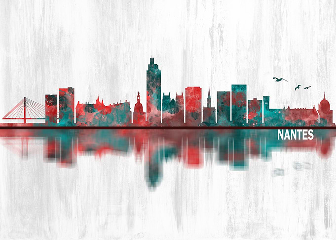 Nantes France Skyline