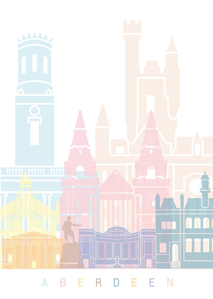 Aberdeen skyline poster