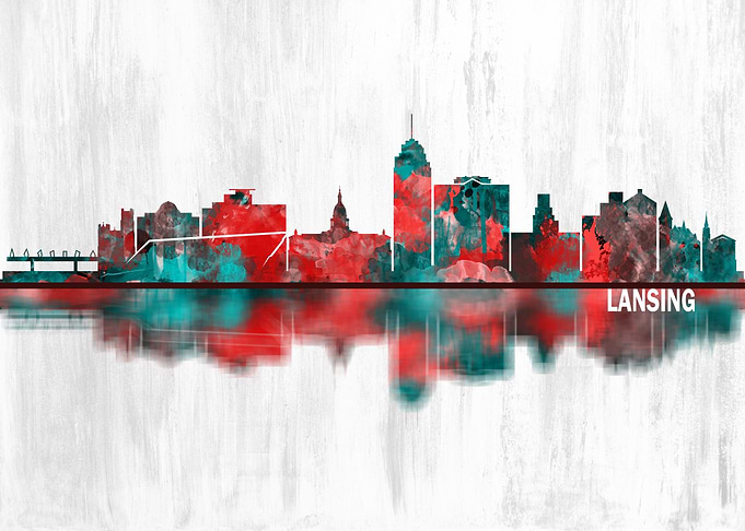 Lansing Michigan Skyline