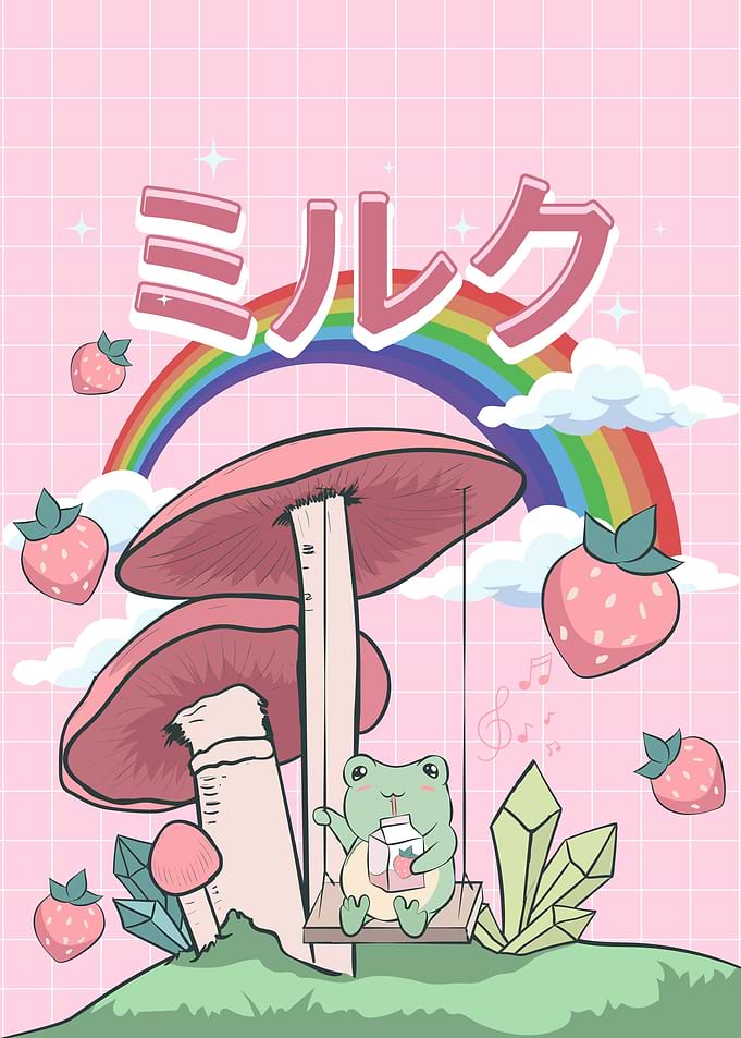 Cottagecore Kawaii Frog