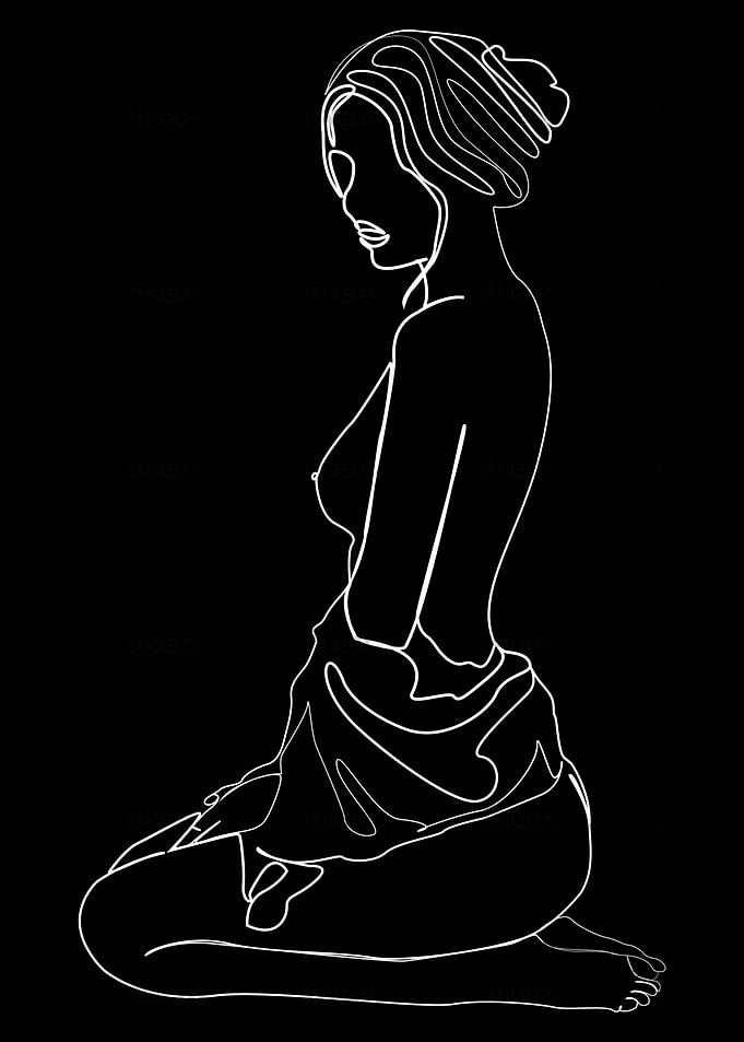 One Line Art Woman