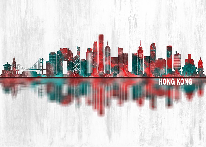Hong Kong China Skyline