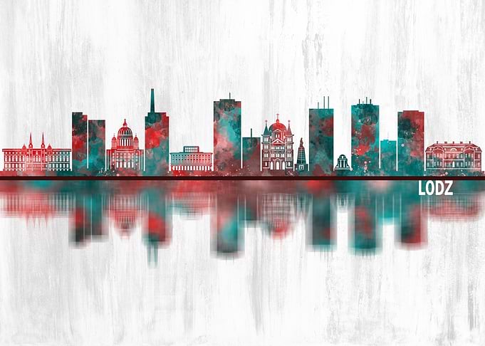Lodz Poland Skyline