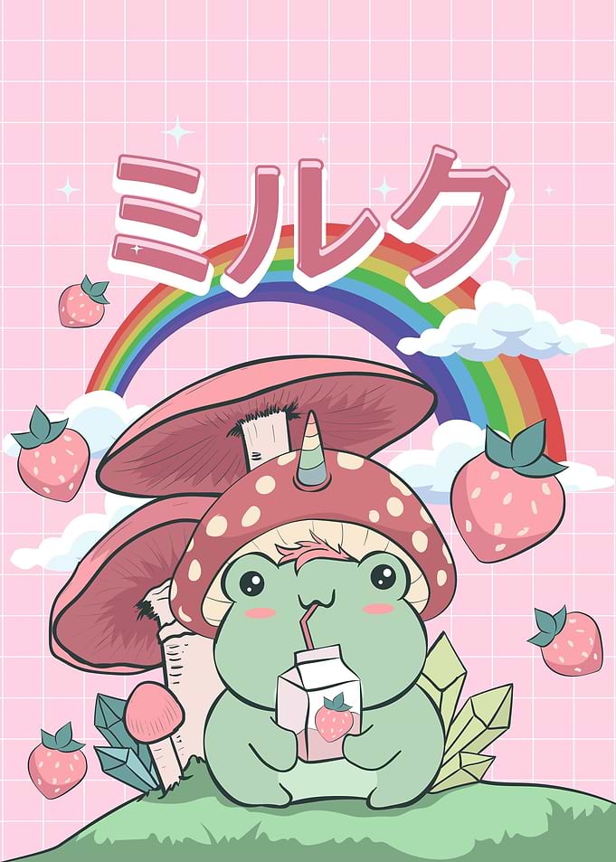 Cottagecore Kawaii Frog
