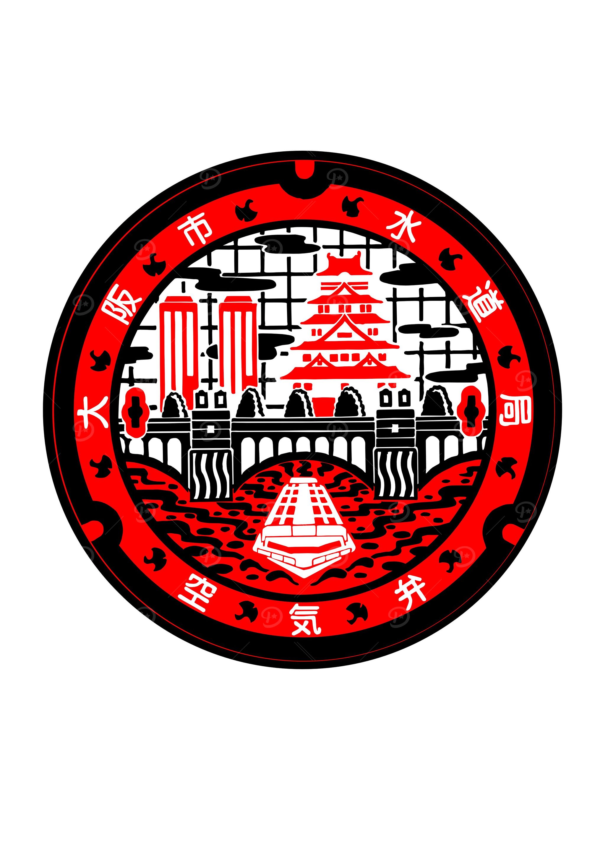 Osaka Bridge manhole cover