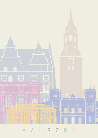 Aalborg skyline poster