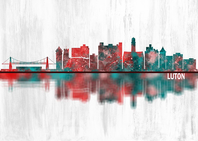 Luton England Skyline