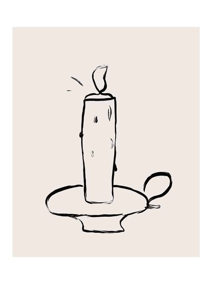 Abstract Art Candle