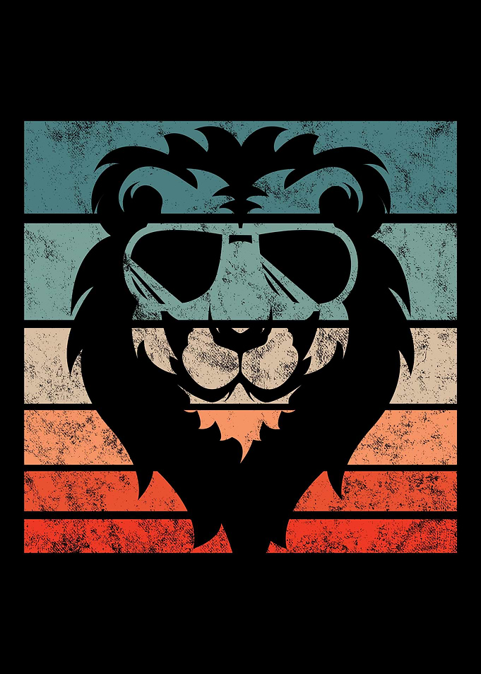 Lion Retro Vintage