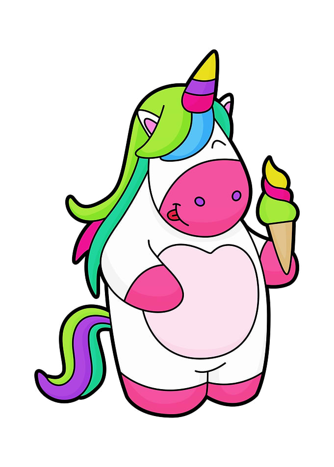 Unicorn Waffle ice cream