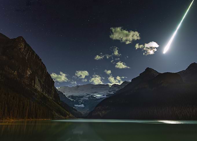 Fireball Alberta Mountains