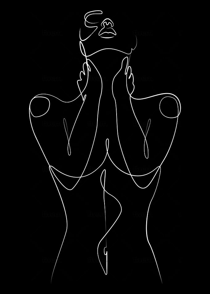 One Line Art Woman