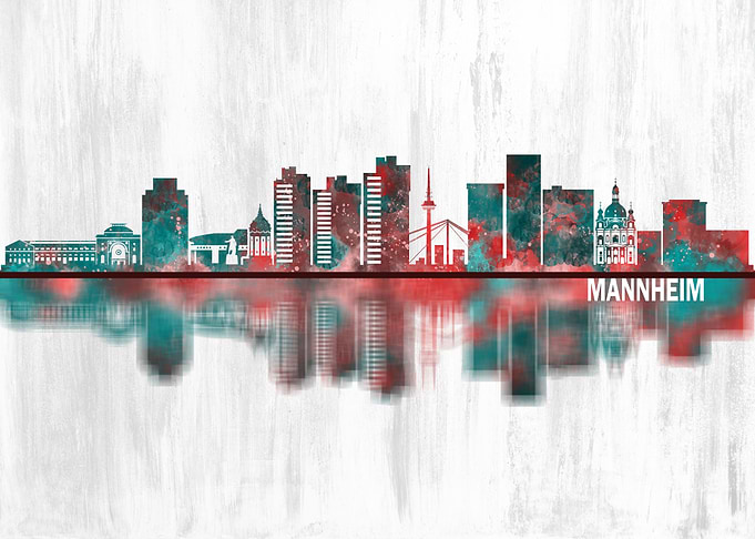 Mannheim Germany Skyline